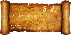 Bellus Lilla névjegykártya